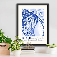 La Mer Poster I Framed Canvas Art Print