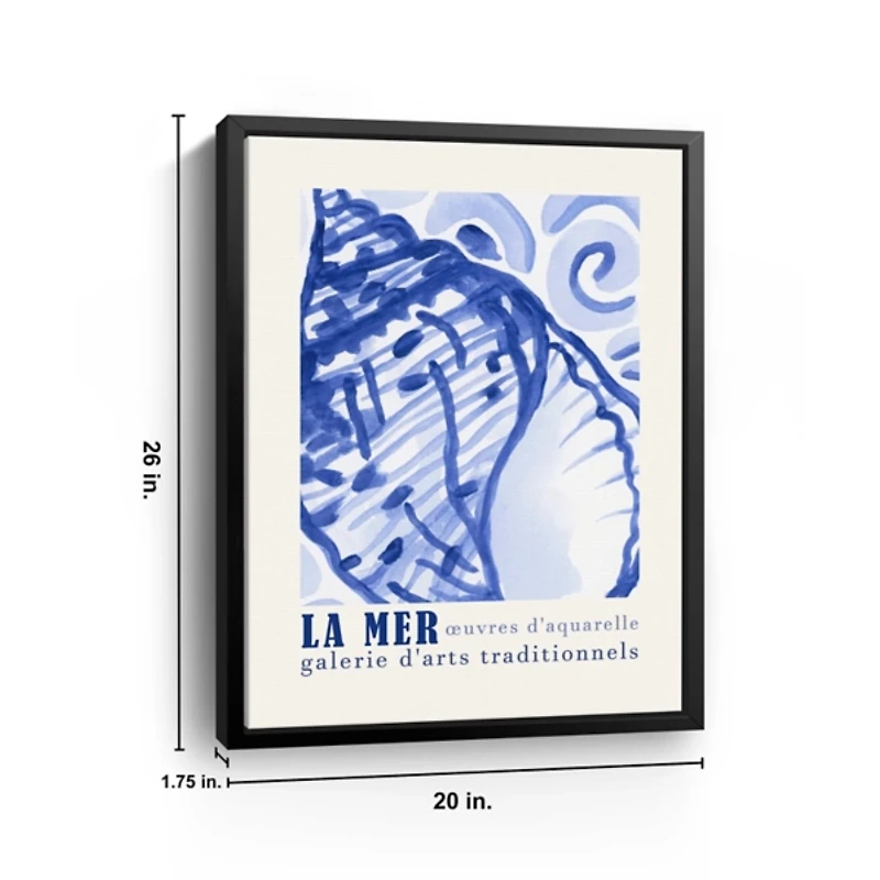 La Mer Poster I Framed Canvas Art Print