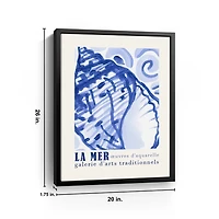 La Mer Poster I Framed Canvas Art Print
