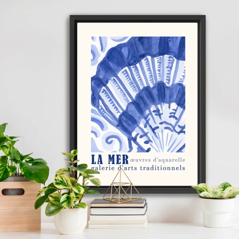 La Mer Poster II Framed Canvas Art Print