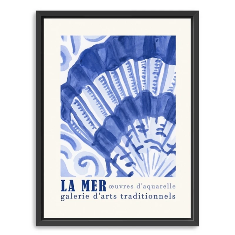 La Mer Poster II Framed Canvas Art Print