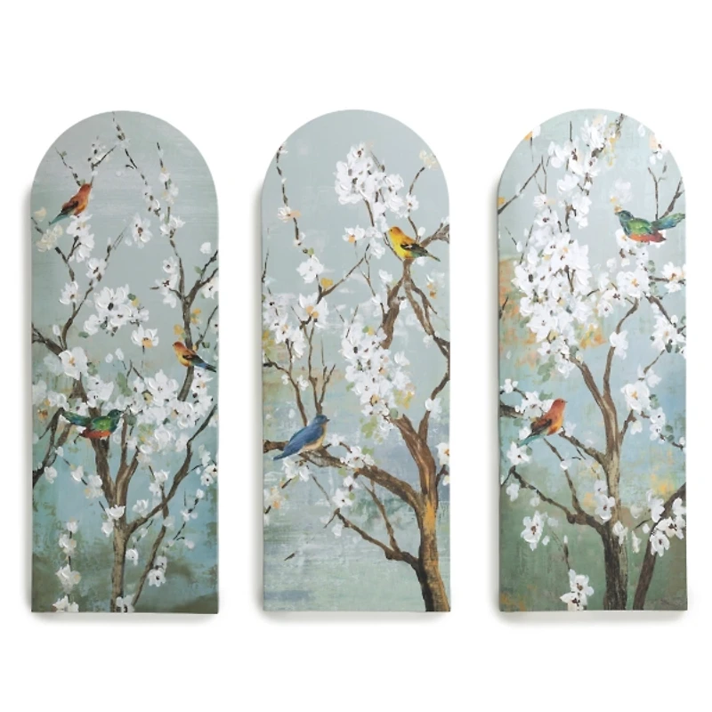 Birds in Harmony Canvas Art Prints, Set of 3