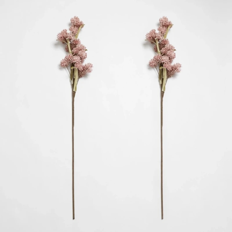 Pink Mini Pom Pom Sprays, Set of 2