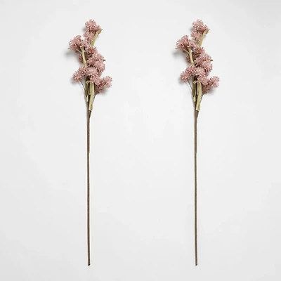 Pink Mini Pom Pom Sprays, Set of 2