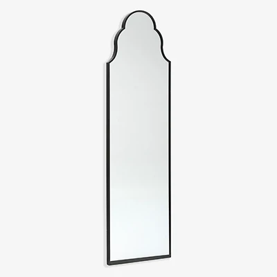 Sophia Black Metal Arch Floor Mirror