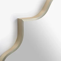 Gold Quatrefoil Metal Wall Mirror