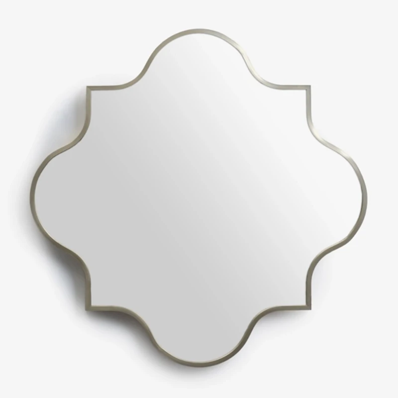 Gold Quatrefoil Metal Wall Mirror