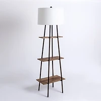 Modern 3-Tier Shelf Floor Lamp