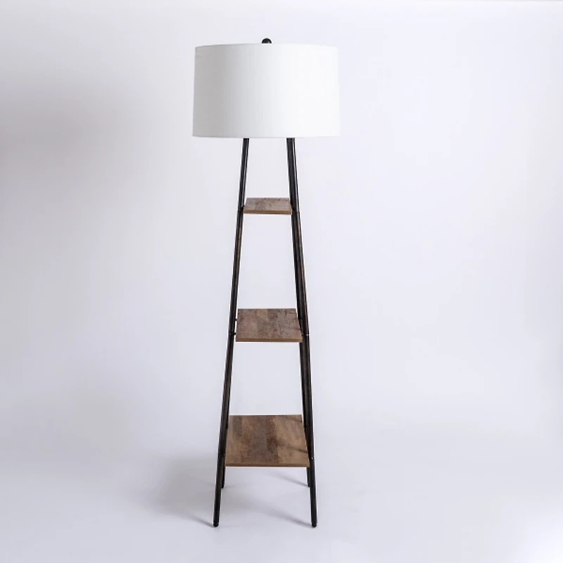 Modern 3-Tier Shelf Floor Lamp