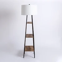 Modern 3-Tier Shelf Floor Lamp