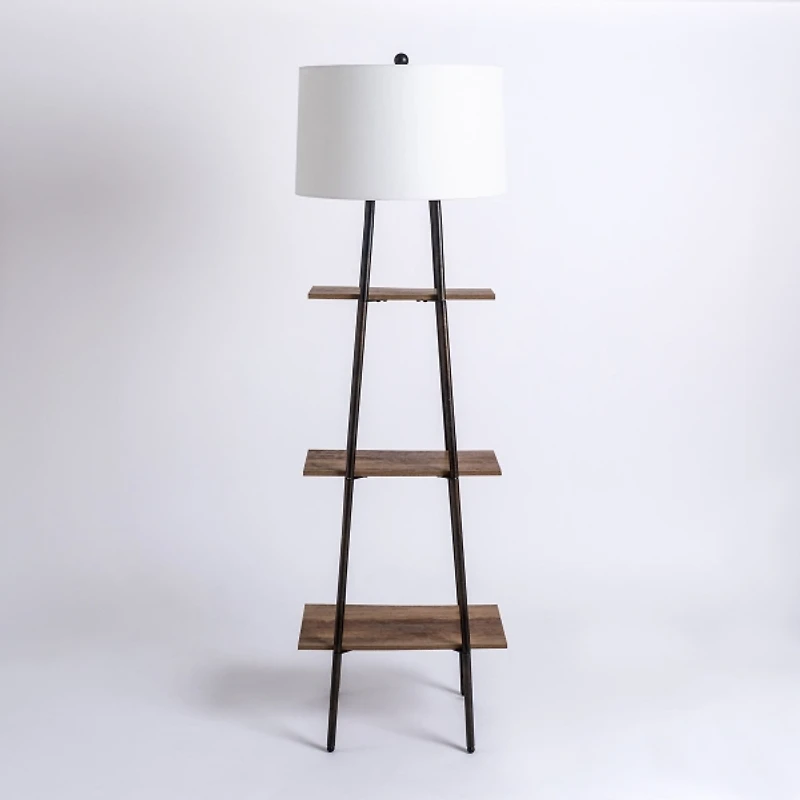 Modern 3-Tier Shelf Floor Lamp