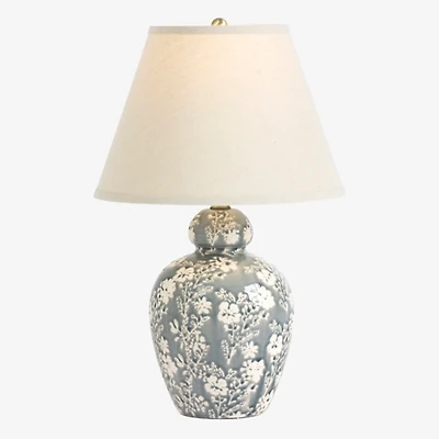 Blue Floral Ceramic Table Lamp