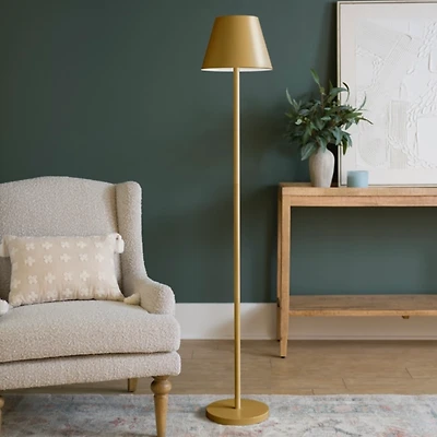 Gold Metal LED Cordless Touch Floor Lamp