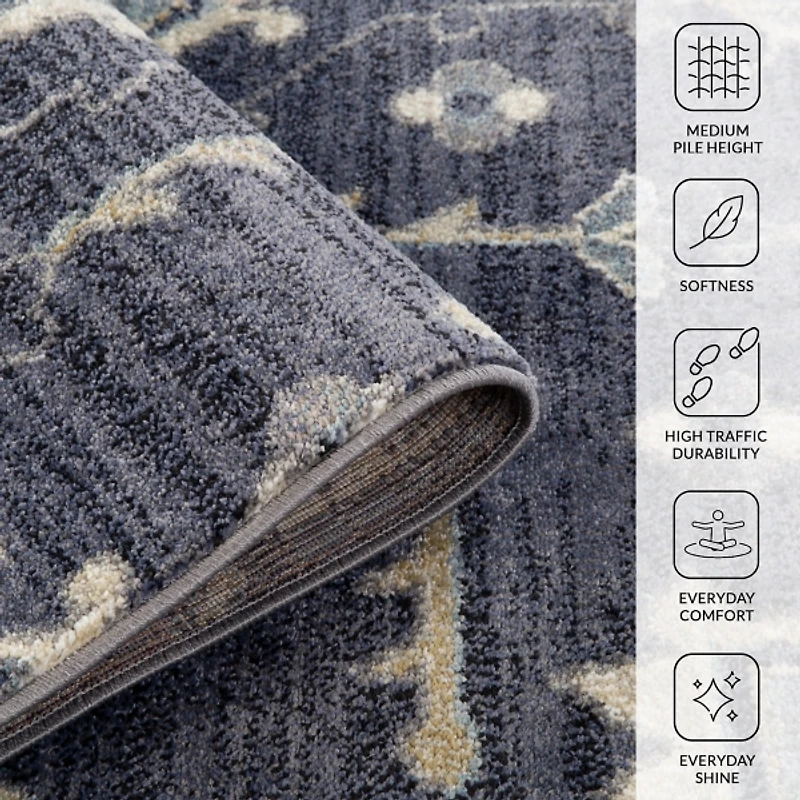 Jordan Eva Purple Medallion Runner, 2x10