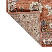 Orange Floral Jordan Area Rug, 7x9
