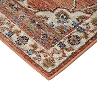 Orange Floral Jordan Area Rug, 7x9