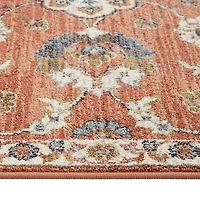 Orange Floral Jordan Area Rug, 7x9