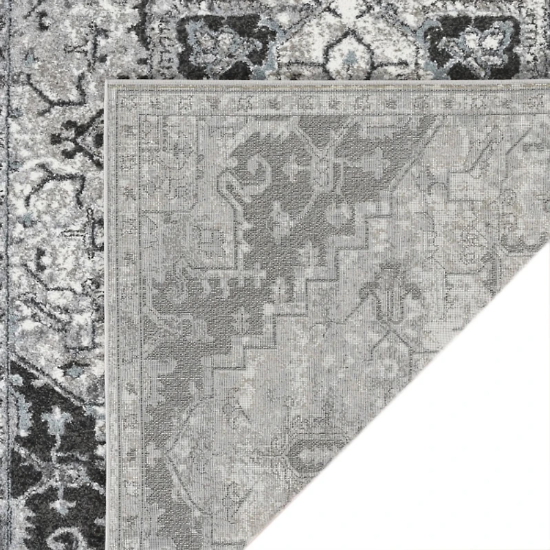 Alexandria Chaves Gray Medallion Area Rug