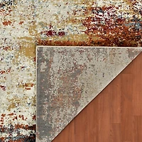 Bastia Ivory Orange Area Rug, 7x9