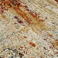 Bastia Ivory Orange Area Rug, 7x9