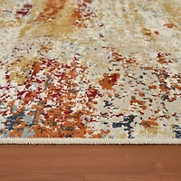 Bastia Ivory Orange Area Rug, 7x9