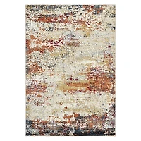 Bastia Ivory Orange Area Rug, 7x9
