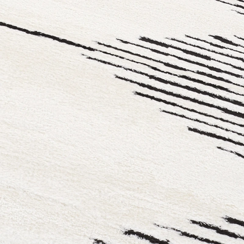 White Moroccan Accent Rug, 2x3