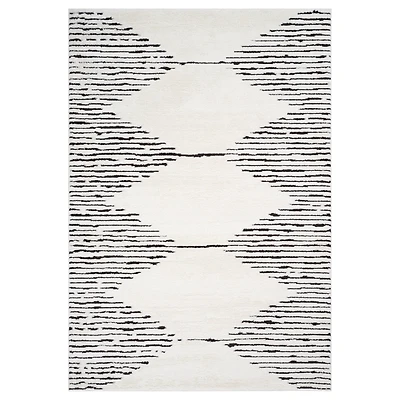 White Moroccan Accent Rug, 2x3
