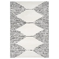 White Moroccan Accent Rug, 2x3