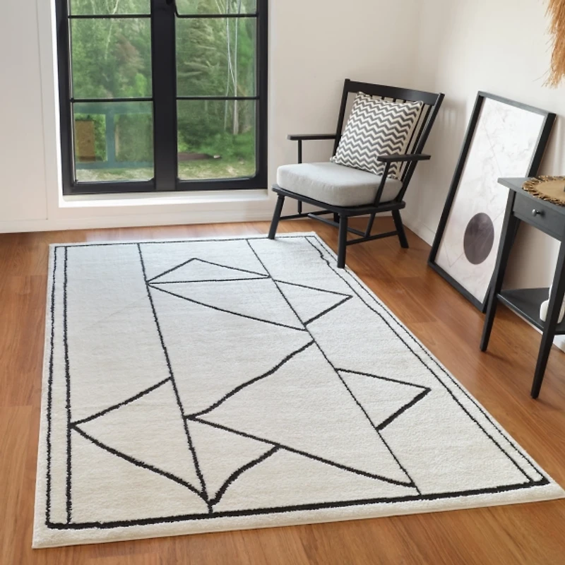 Ivory Moroccan Accent Rug, 2x3