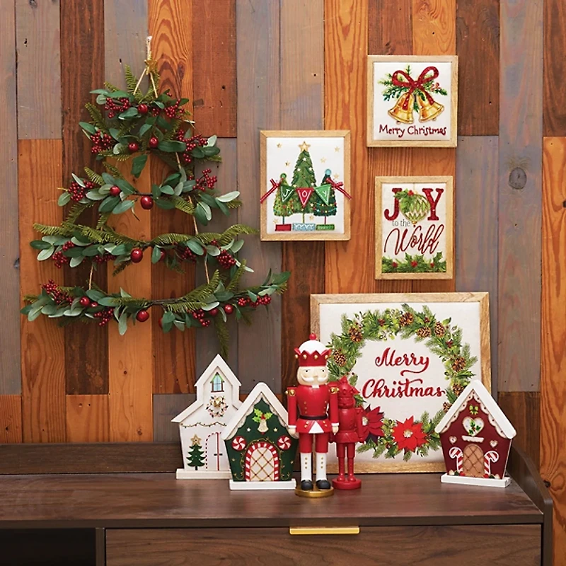 Faux Tiered Wall Christmas Tree