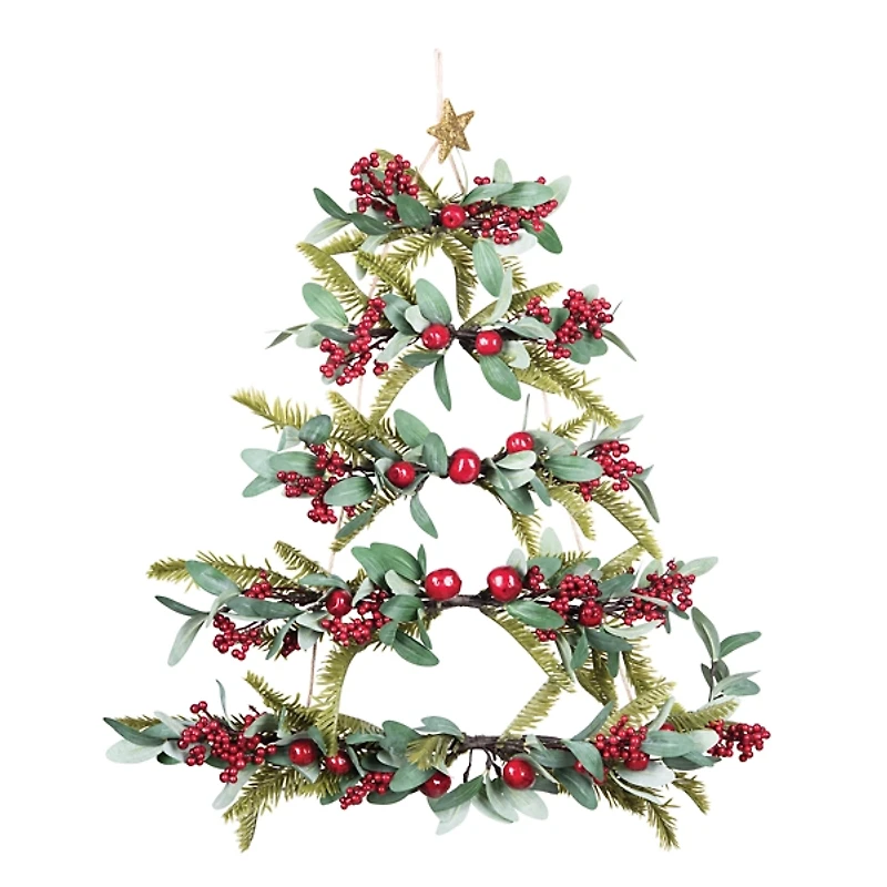 Faux Tiered Wall Christmas Tree