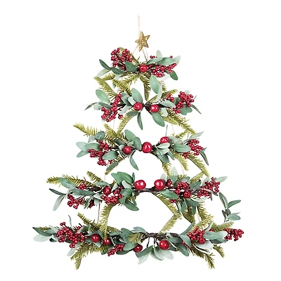 Faux Tiered Wall Christmas Tree