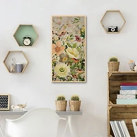 Yellow Flowers Framed Canvas Art Print