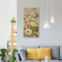 Yellow Flowers Framed Canvas Art Print