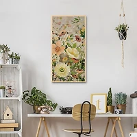 Yellow Flowers Framed Canvas Art Print