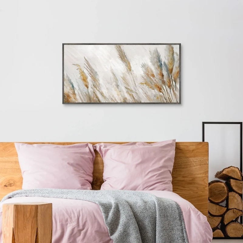 Autumn Reeds Framed Canvas Art Print