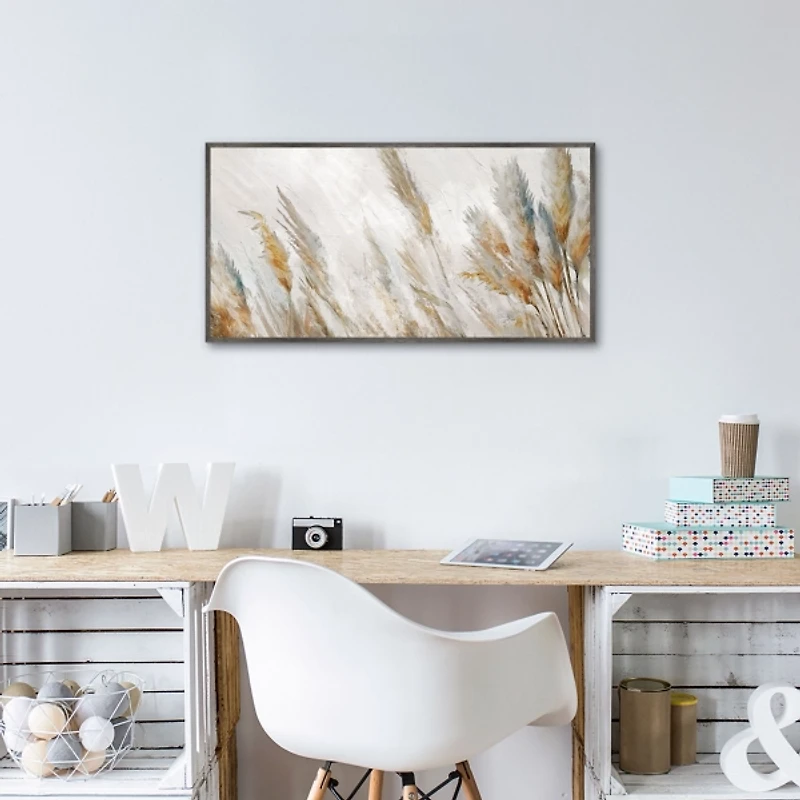 Autumn Reeds Framed Canvas Art Print