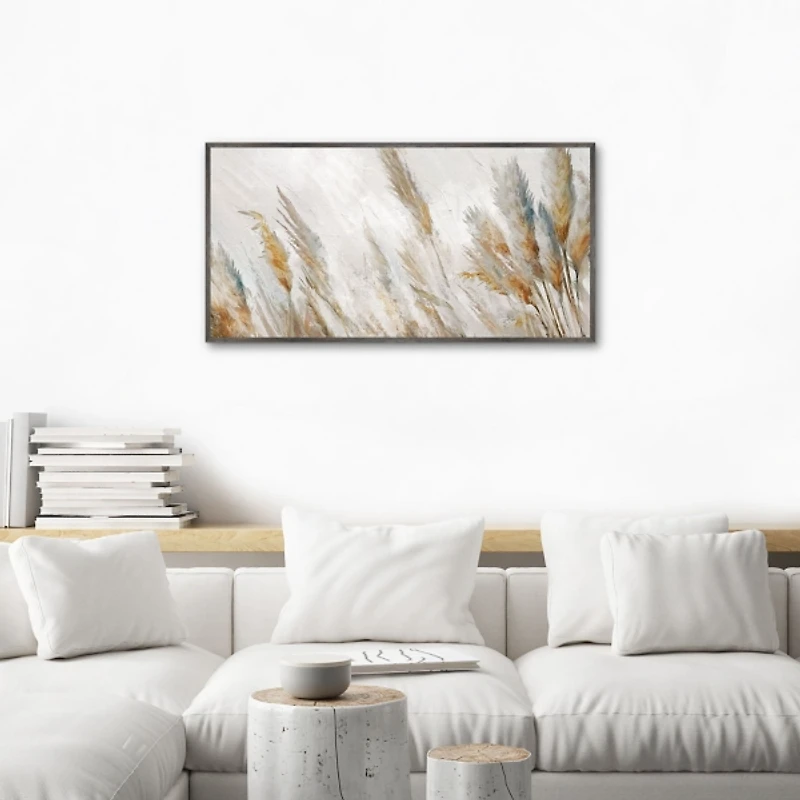 Autumn Reeds Framed Canvas Art Print