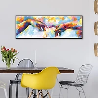 A Creation of Adam Framed Canvas Art Print