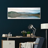 Lake Harmony Framed Canvas Art Print