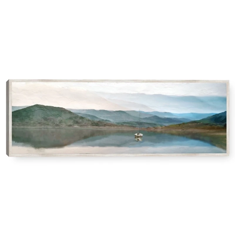 Lake Harmony Framed Canvas Art Print