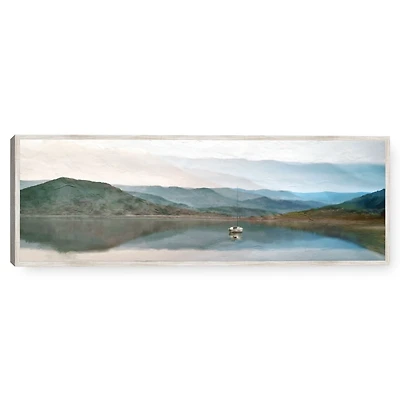 Lake Harmony Framed Canvas Art Print