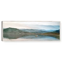Lake Harmony Framed Canvas Art Print