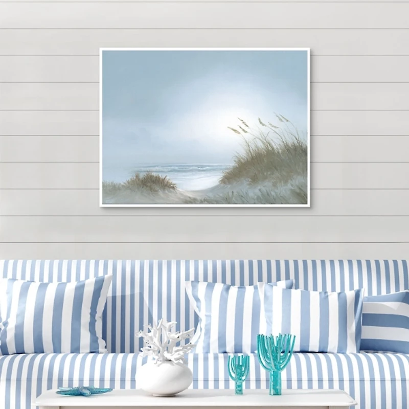 Morning Dunes Framed Canvas Art Print