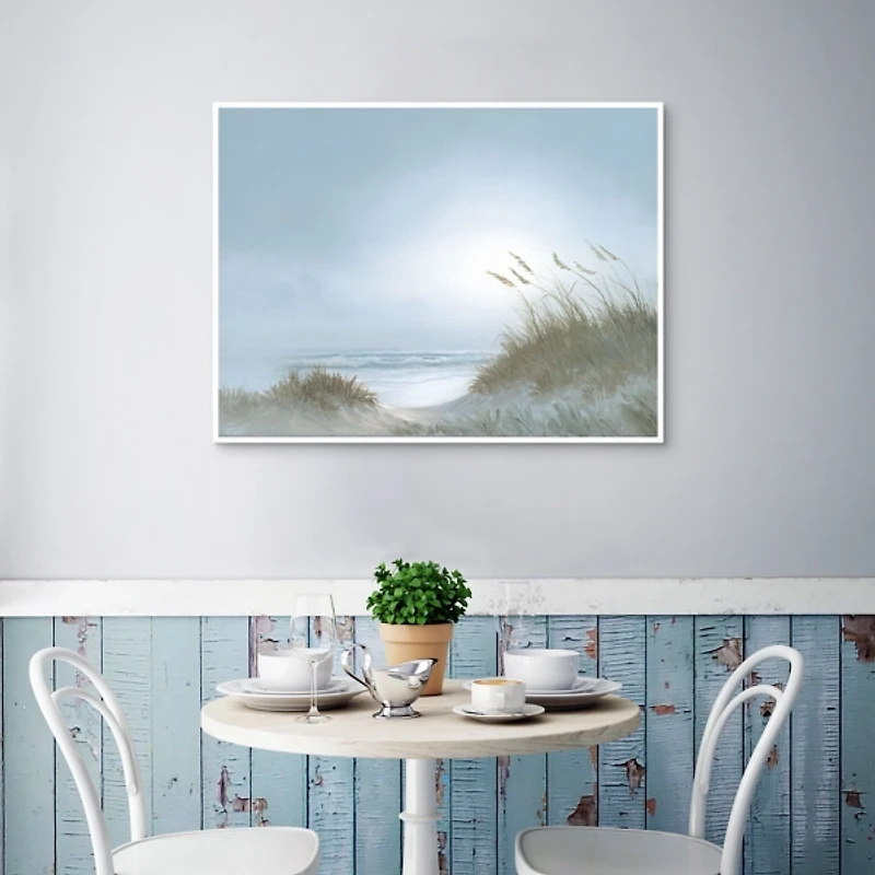 Morning Dunes Framed Canvas Art Print