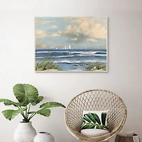 Ocean Regatta Framed Canvas Art Print