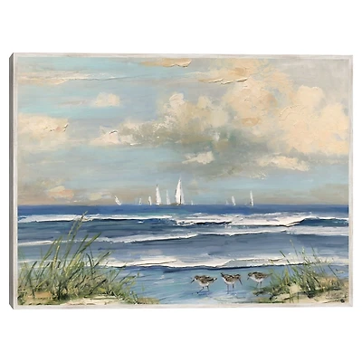 Ocean Regatta Framed Canvas Art Print