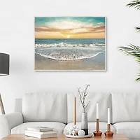 Seafoam Sunrise Framed Canvas Art Print