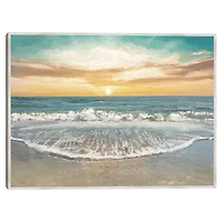 Seafoam Sunrise Framed Canvas Art Print
